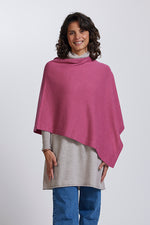 Load image into Gallery viewer, Merino Wool Asymmetric Poncho - Royal Merino

