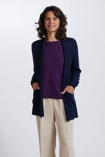 Load image into Gallery viewer, Merino Wool Open Front Long Cardigan - Royal Merino
