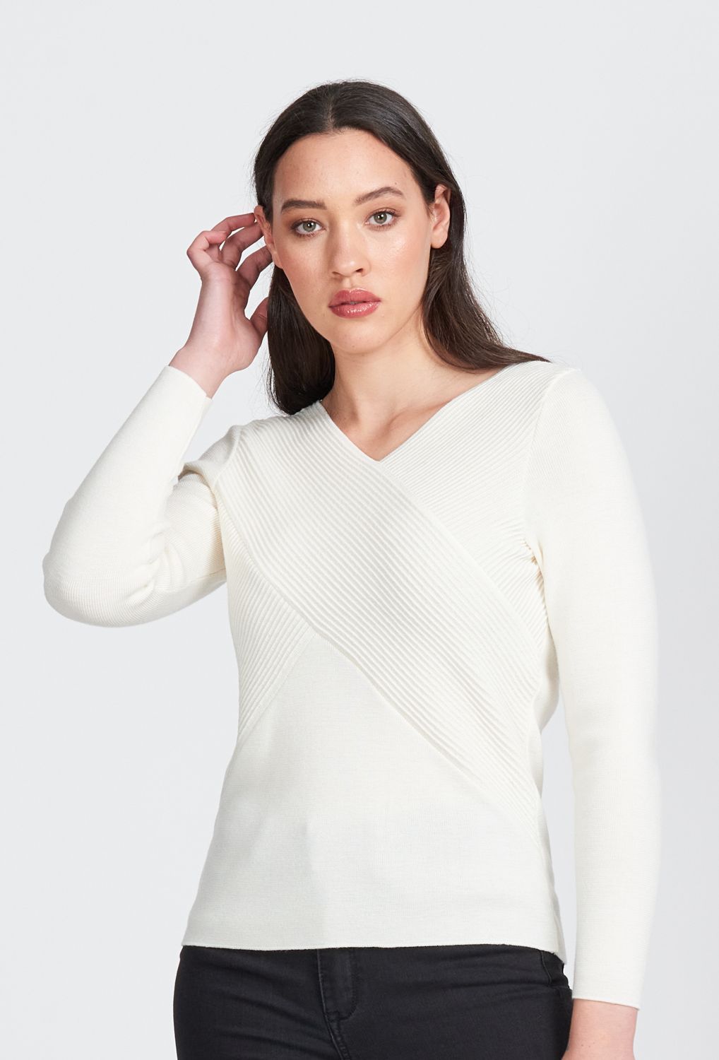 Merino Wool Long Sleeve Rib Wrap - Royal Merino