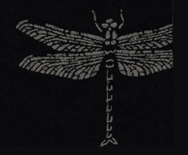 Merino Wool Black Dragonfly Gloves - Kate Watts 