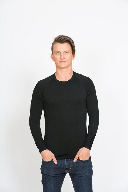 Merino Long Sleeve Crew Neck T-Shirt - Brass Monkeys