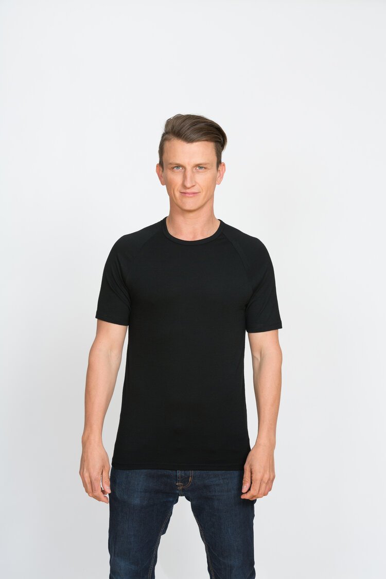 Merino Short Sleeve Crew Neck T-Shirt - Brass Monkeys