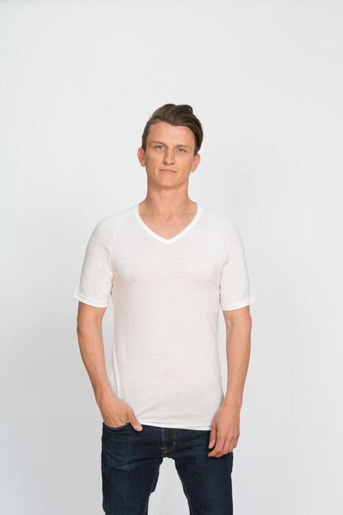 Merino Short Sleeve V Neck T-Shirt - Brass Monkeys