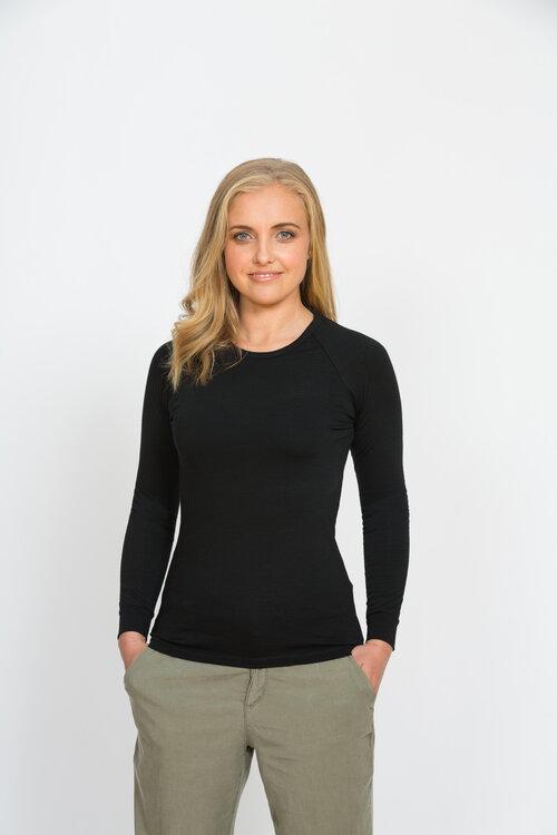 Merino Women's Long Sleeve Crew Neck T-Shirt - Brass Monkeys