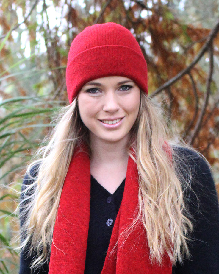 Merino Wool Plain Beanie - Lothlorian Knitwear